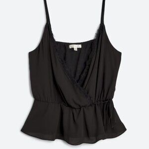 Nine Britton Gabriella Surplice Lace Detail Tank Top Women's XL